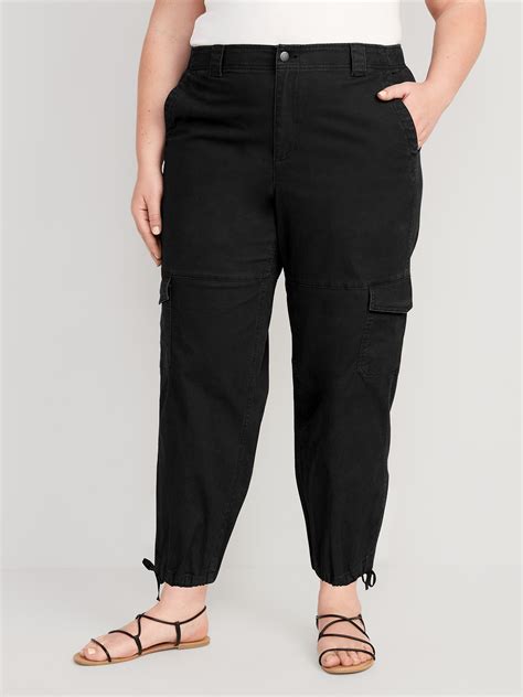 High Waisted Barrel Leg Cargo Ankle Pants For Women Old Navy