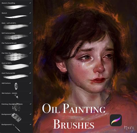 Top 40 Oil Painting Brushes For Procreate And Photoshop On Gumroad