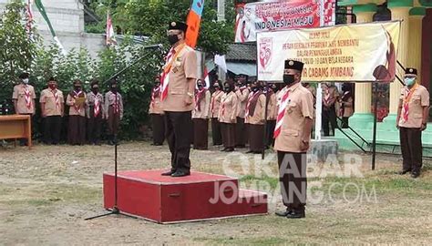 Peringati Hari Pramuka Ke Kwarcab Jombang Gelar Apel Terbatas