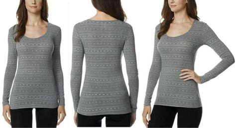 32 Degrees Heat Womens Long Sleeve Scoop Neck Shirt Various Colors Sizes Ebay