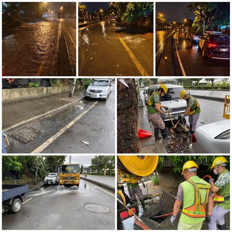 中颱凱米豪雨狂降慢車道水淹半輪高 烏日警急衝淹水區交管守護用路人安全