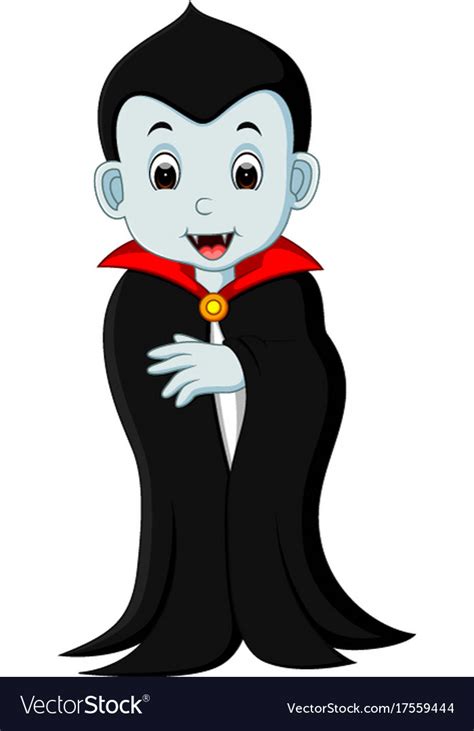 Cute dracula cartoon Royalty Free Vector Image