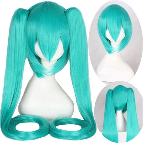 Synthetic Long 2 Ponytail Hatsune Miku Cosplay Wig Buy Hatsune Miku