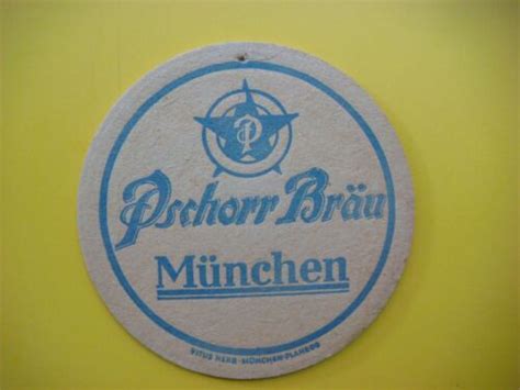 Vintage Beer Coaster Hacker Pschorr Bavaria Br U Munich Germany