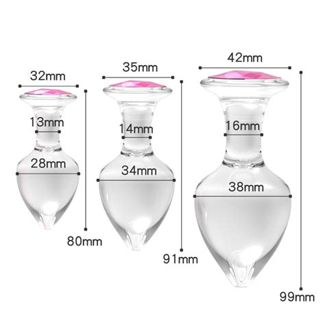 Plug Anal aus Strassglas Rose Größe L von Glas