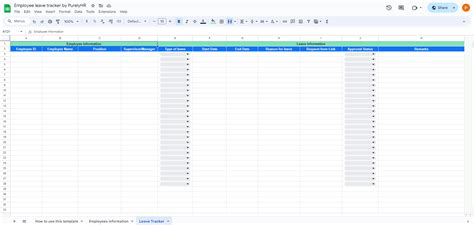 purelyhr employee leave tracker template