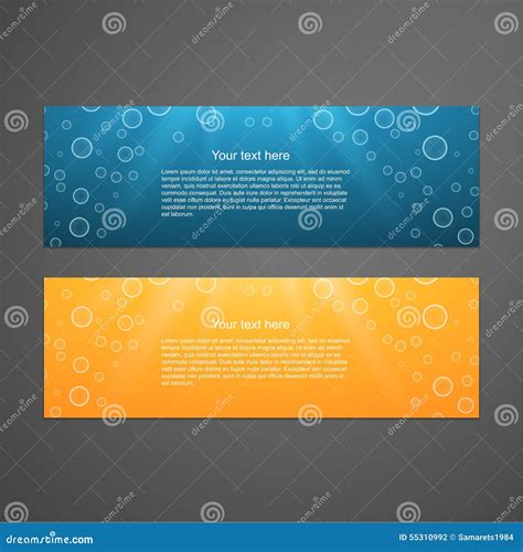 Set Of Colorful Horizontal Banners Stock Vector Illustration Of