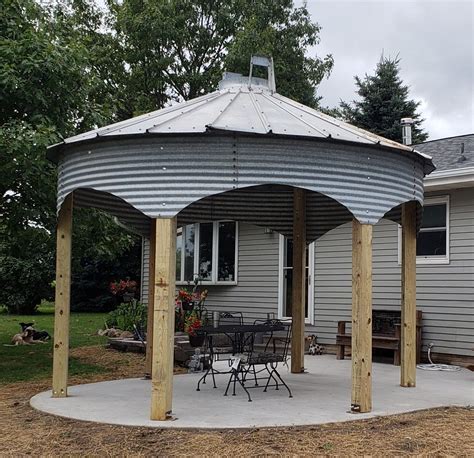 Grain Bin Gazebo Outdoor Decor Backyard Backyard Gazebo Backyard Patio