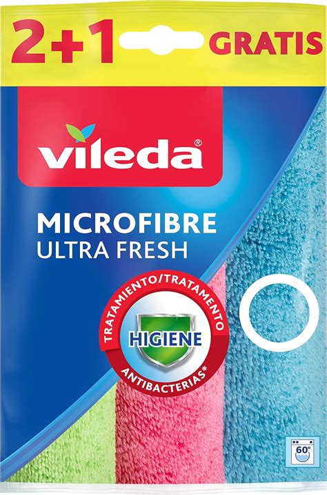 Vileda Set Di Panni Microfibre Ultrafresh Con Trattamento