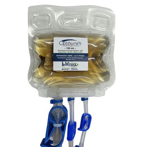 Optibumin® 25 Recombinant Human Albumin In Bags
