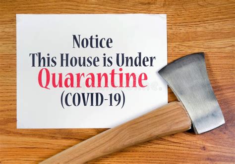 Notice This House Is Under Quarantine Stock Photo Image Of Locked