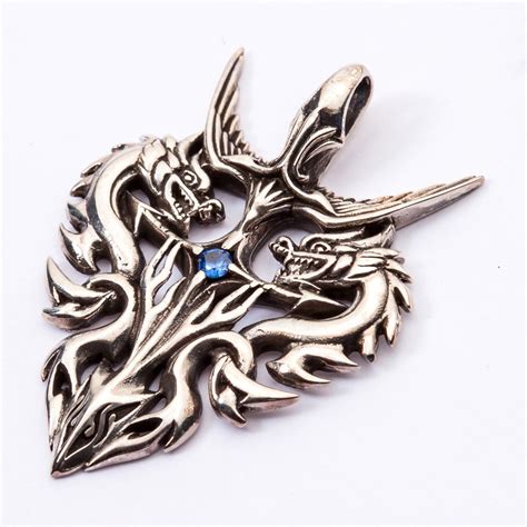 Sterling Silver Celtic Dragon Pendant