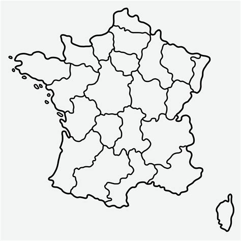 doodle dessin  main levee de la carte de la france  art