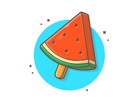 Premium Vector Summer Watermelon Ice Cream