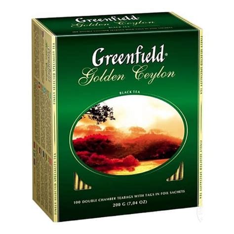 Чай Greenfield Golden Ceylon 100 пакетів — Кофілайк