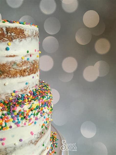 Naked Sprinkles Cake Decorated Cake By Sweet Scene Cakesdecor