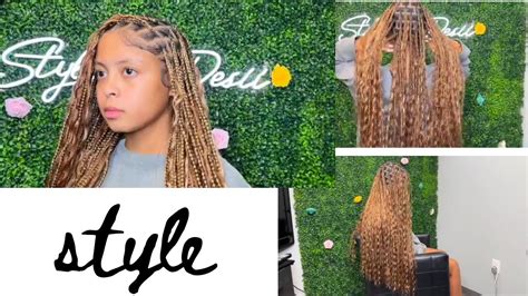 Smedium Bohemian Knotless Braids With Human Hair Curls Ft Ywigs Youtube