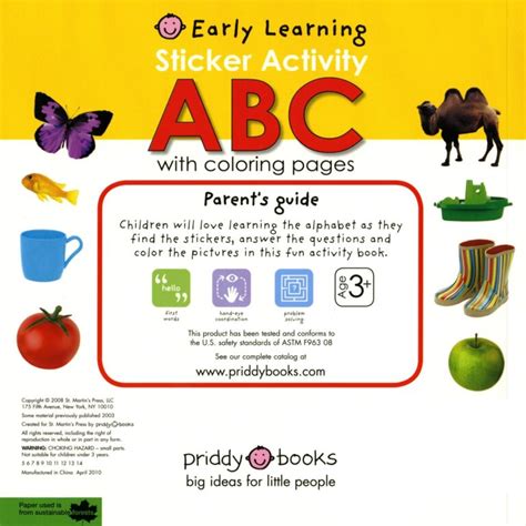 Sticker Activity Abc Priddy Books