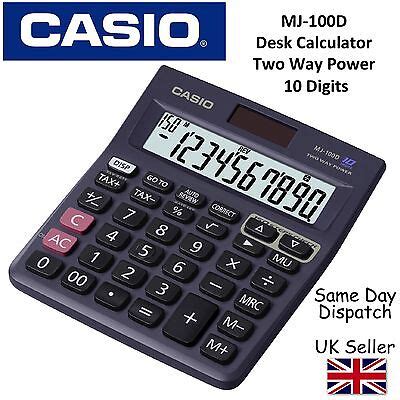 CASIO MJ100D MJ 100D DESKTOP CALCULATOR 10 Digit Display 150 Step