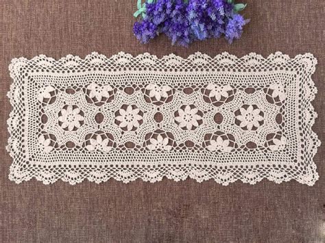 Amazon Damanni Rectangular Cotton Handmade Crochet Lace Table