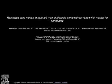 Restricted Cusp Motion In Right Left Type Of Bicuspid Aortic Valves A