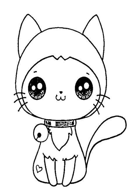 Dibujos gatitos kawaii adorable con gorro y cascabel | Kitty, Hello ...