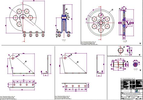 The Rental Car Set Steel Cable Pulley Assembly D Autocad Drawing Cadbull