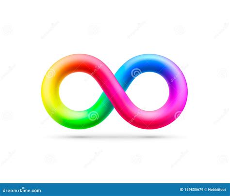 Símbolo Vectorial Del Arco Iris Infinito Elemento De Diseño Stock De