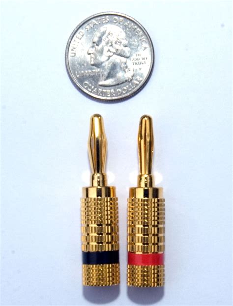 Gold Plated Spring Type Banana Plug 4mm Pair Douglas Connection