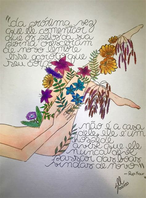 Ilustração Interpretando Rupi Kaur