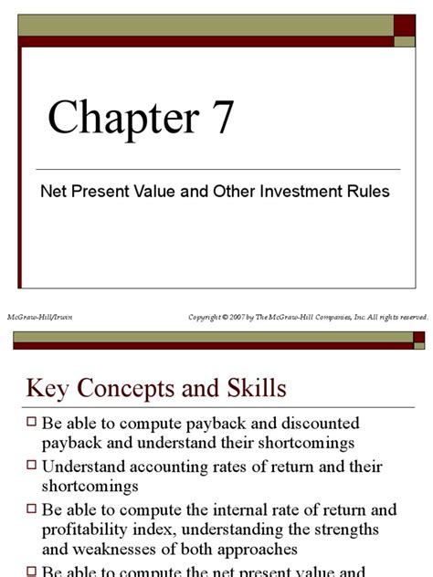 Chap 007 Net Present Value And Other Investment Rules Pdf Net Present Value Internal Rate