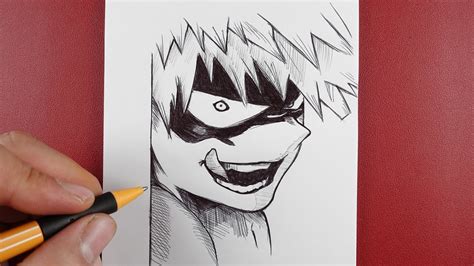 How To Draw Bakugo Anime Drawing Step By Step Youtube