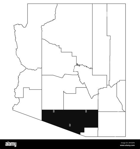 Map Of Pima County In Arizona State On White Background Single County Map Highlighted By Black