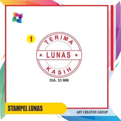 Stempel Lunas Stempel Toko Cap Lunas Stempel Lunas Bulat Stempel