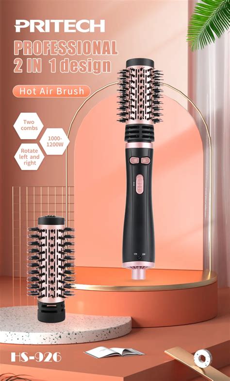Pritech Professional Hot Air Brush Electric Rotating Hair Blower One Step Hair Dryer Brush Buy