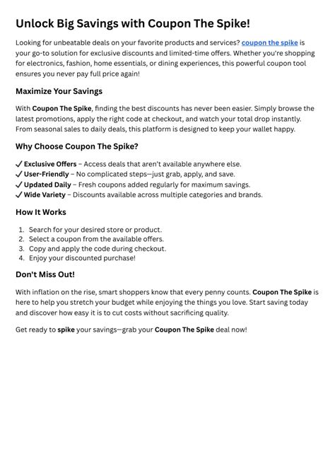 PPT - Unlock Big Savings with Coupon The Spike! PowerPoint Presentation ...