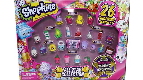 Shopkins All Star Collection 1 Unboxing Toy Review With Season 7 Sneak Peek Youtube