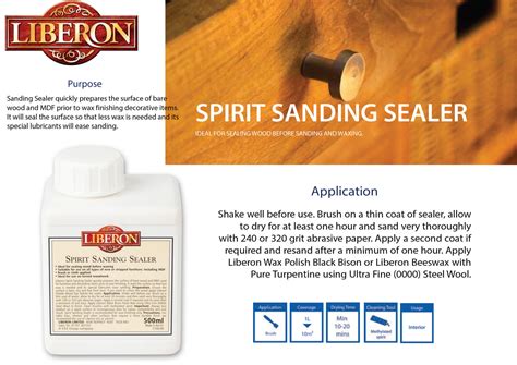 Liberon Spirit Sanding Sealer - Your online store