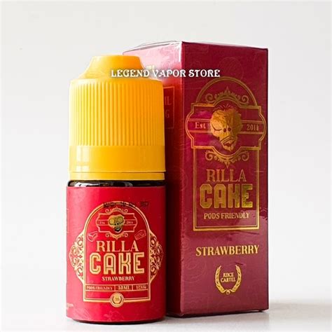 Jual SALT NIC LIQUID RILLA CAKE V2 Strawberry Poundcake 30ML 12MG