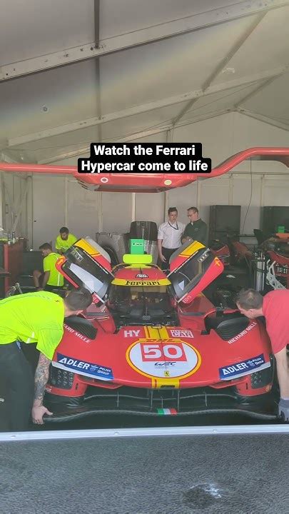 Check Out The Mechanics Putting The Nose Back On The Ferrari 499p