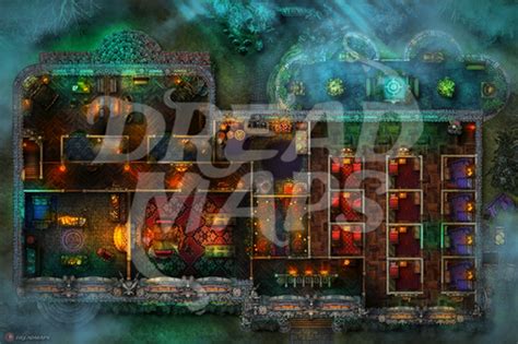 Everstone Manor Ttrpg Battlemap By Dread Maps