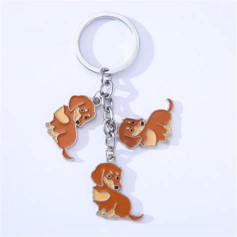 Брелок для ключей «такса» | AliExpress