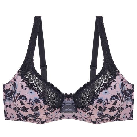 ALLLIST Women S Bras Push Up Underwire Lace Underwire Lifting Floral Pink Plunge Lingerie For