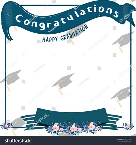 Blue Background Design Graduation Stock Illustration 2004207236 ...