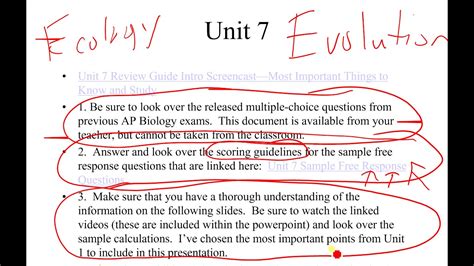 Ap Biology Unit 7 Review Intro Youtube