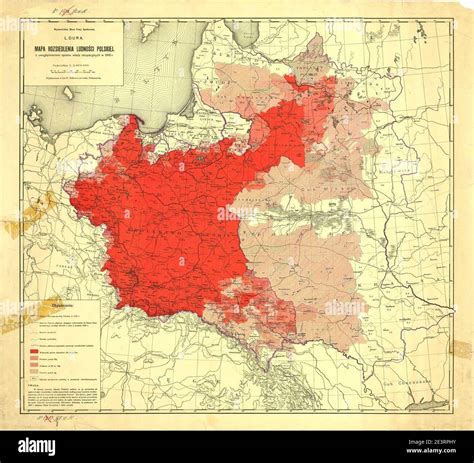 Mapa rozsiedlenia ludno ci polskiej z uwzgl dnieniem spisów z 1916 roku