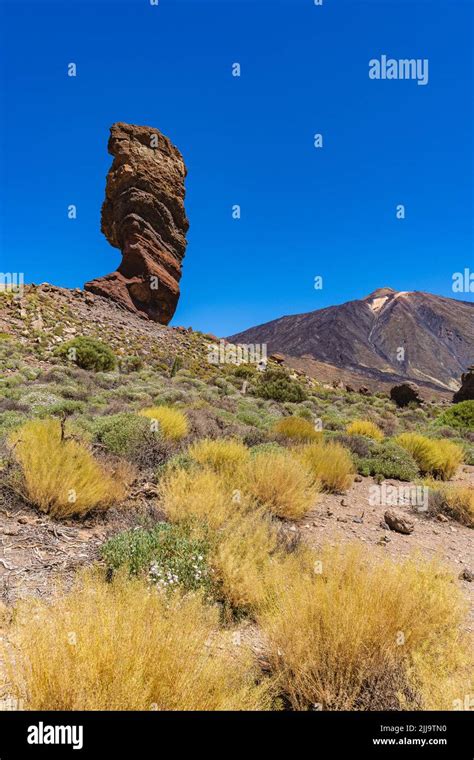 Los Roques De Garcia And Mount Teide In Teide National Park Tenerife