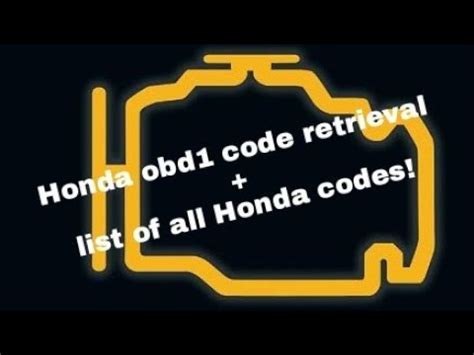 Honda Obd Codes Explained