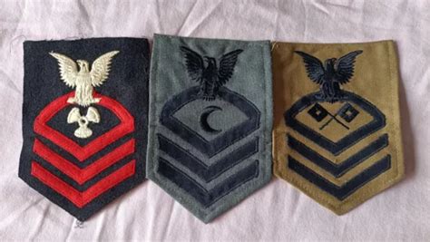 WW2 US NAVY Rank Patches, Us Navy Rank / Trade Patches Dated X3 £30.00 ...