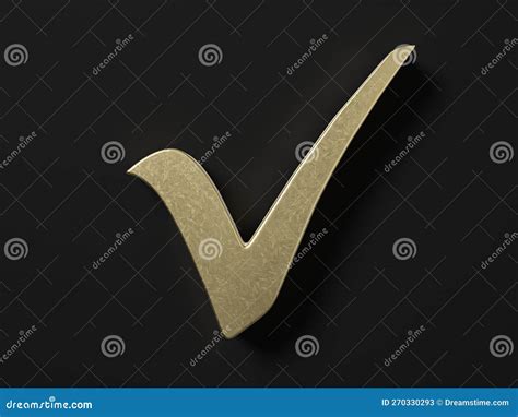 Gold check mark symbol stock illustration. Illustration of gilded ...